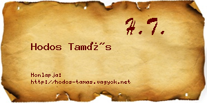 Hodos Tamás névjegykártya