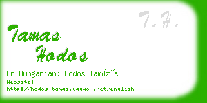 tamas hodos business card